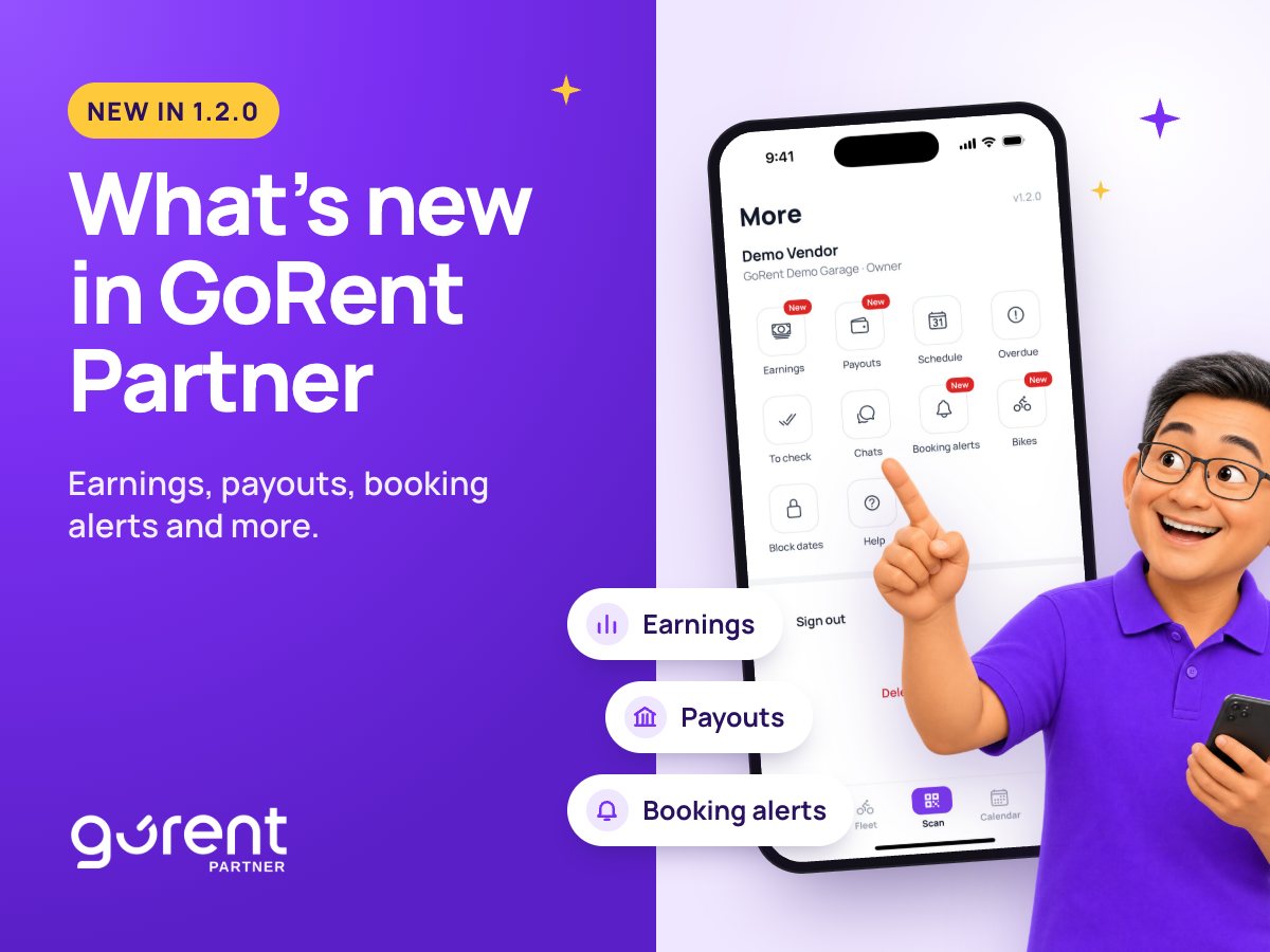 What’s new in GoRent Partner 1.2.0: earnings, payouts and booking alerts