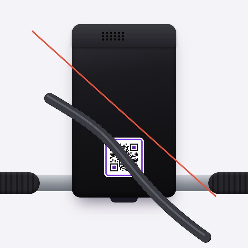 Don’t let cables or holders cover it