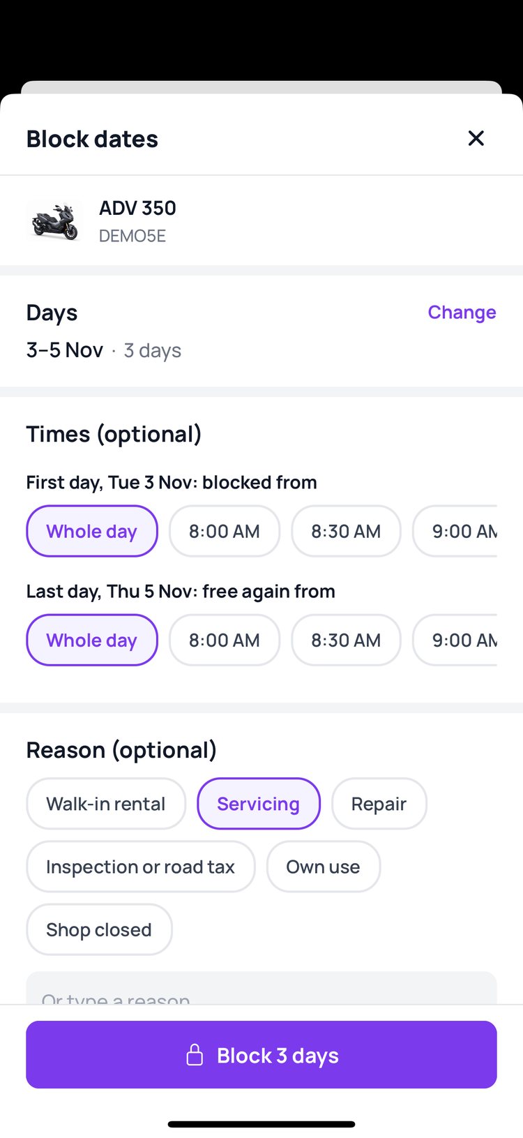 Step 5: Pick a reason if you like, then tap ‘Block’.