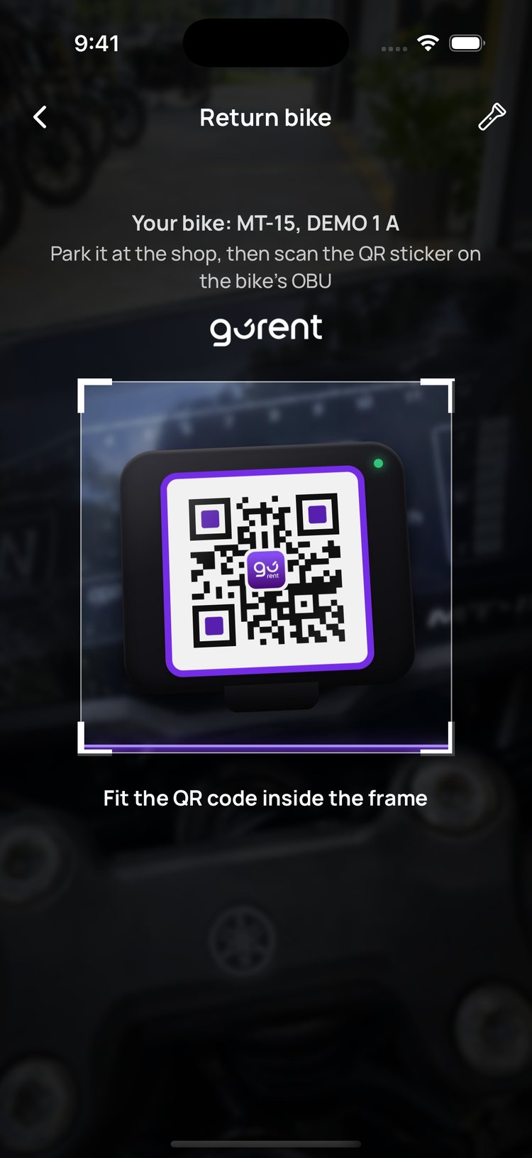 Step 4: They scan the sticker. This only works at your shop.
